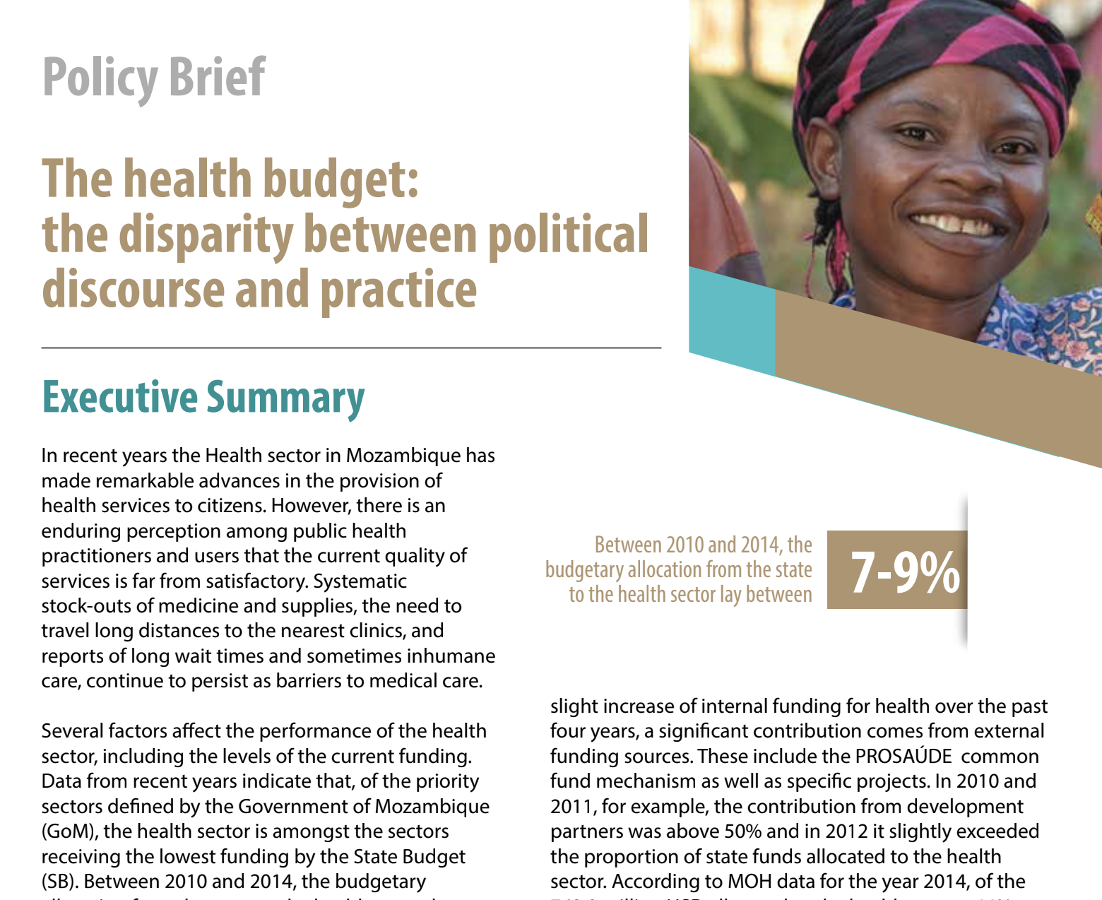 The health budget: the disparity between political discourse and practice